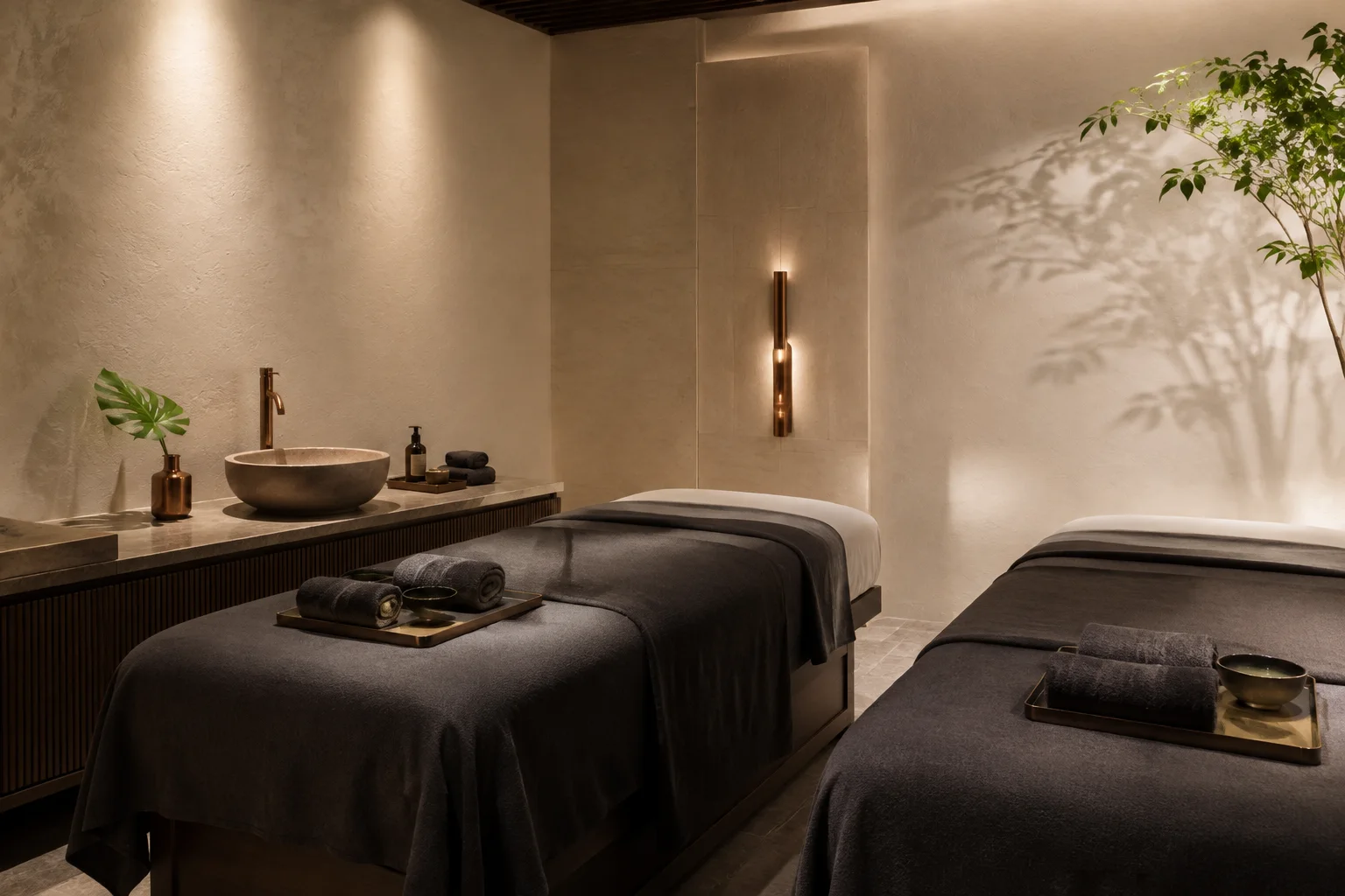 Private room with two treatment beds